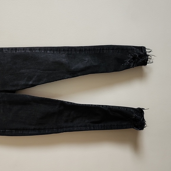 AGOLDE Sophie Crop High Rise Black Denim Jeans Style A018 C-844 Size 24 - Picture 3 of 10